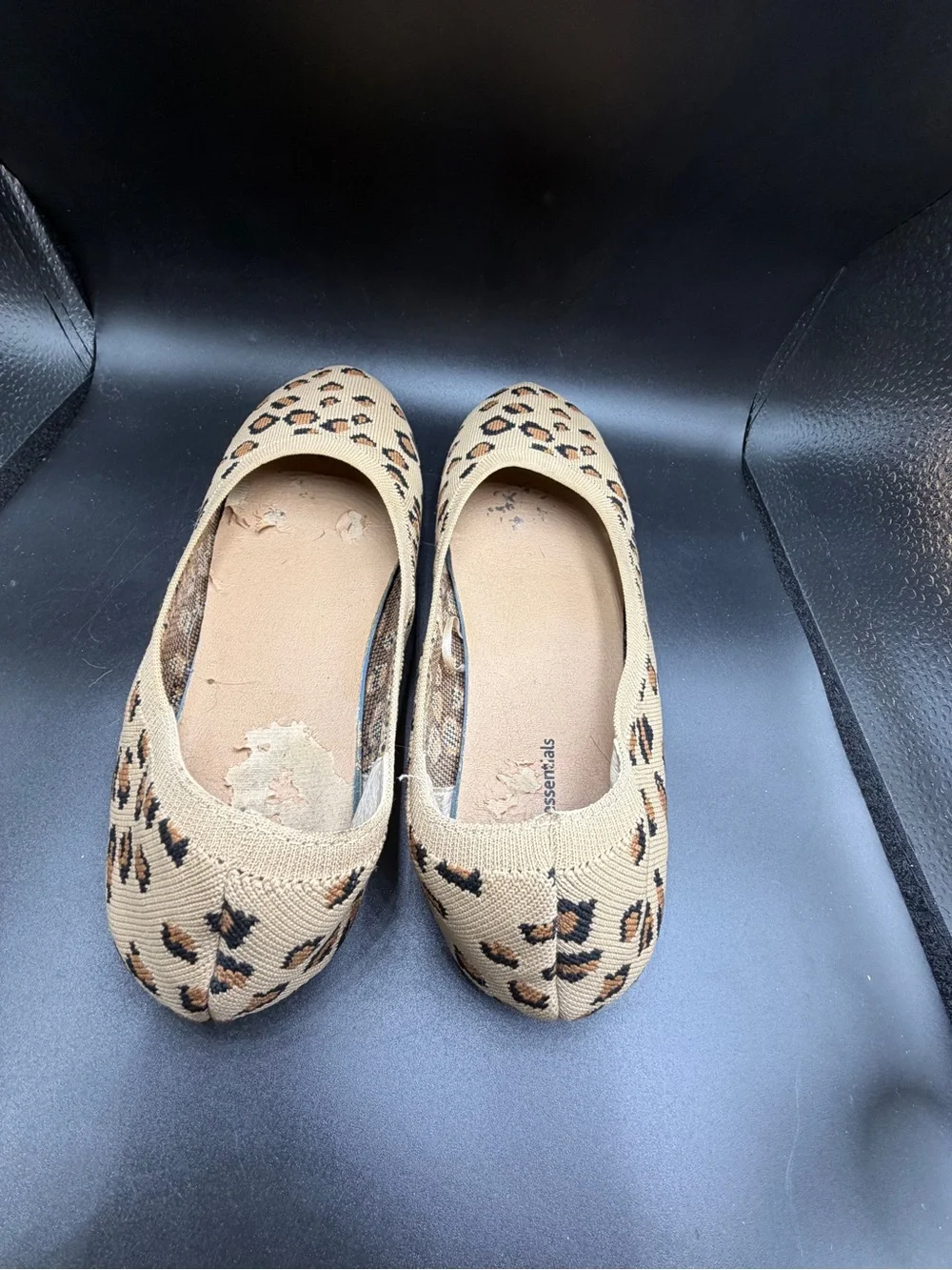 Leopard Print Ballet Flats - Beige Leopard Women's Shoes